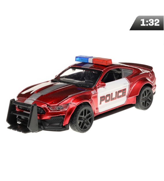 Modell Dodge Challenger CRASH CAR, Polizei, rot (A02400PC)