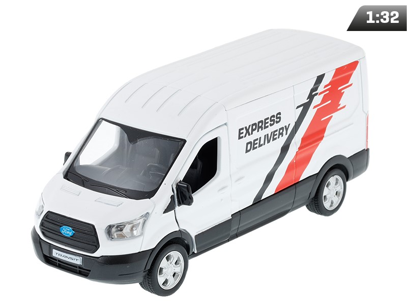 Modèle 1:43, RMZ Ford Transit Van, 2018 blanc