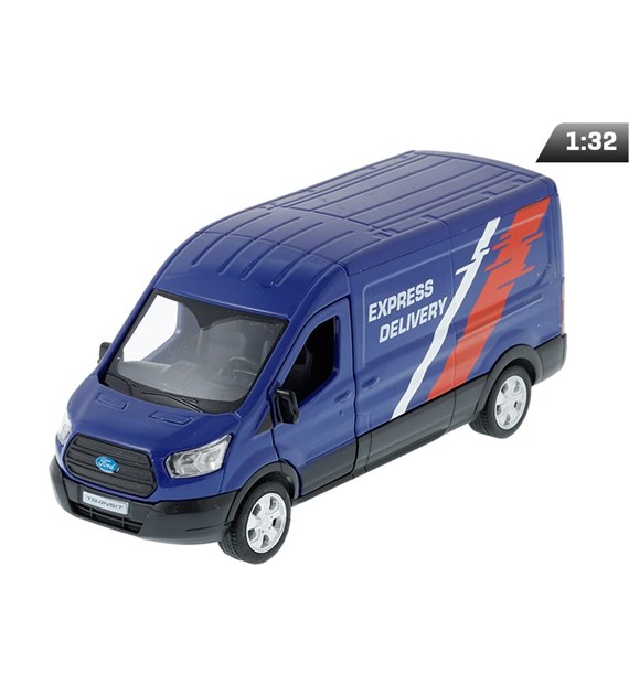 Modèle 1:43, RMZ Ford Transit Van, 2018 bleu