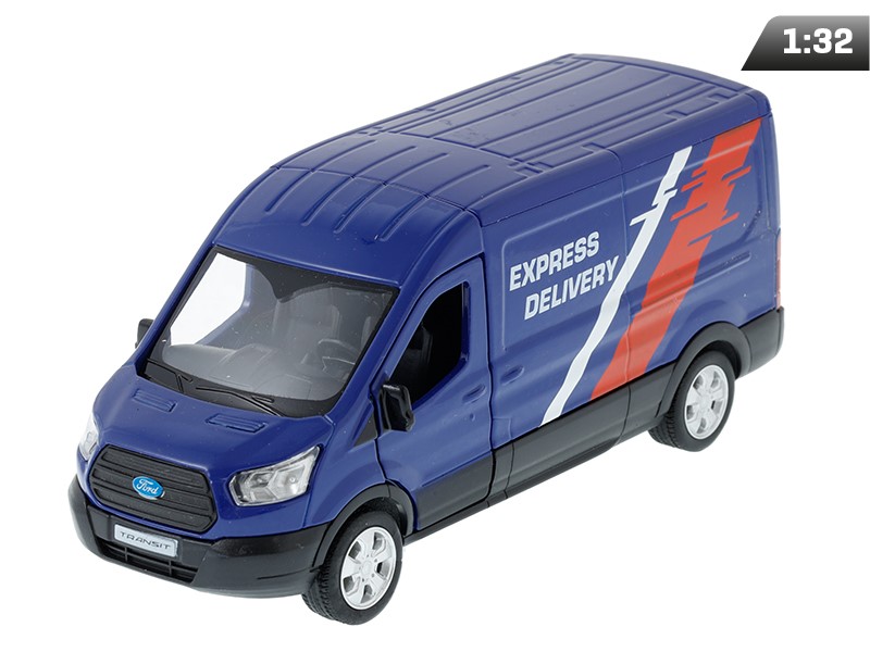 Modèle 1:43, RMZ Ford Transit Van, 2018 bleu