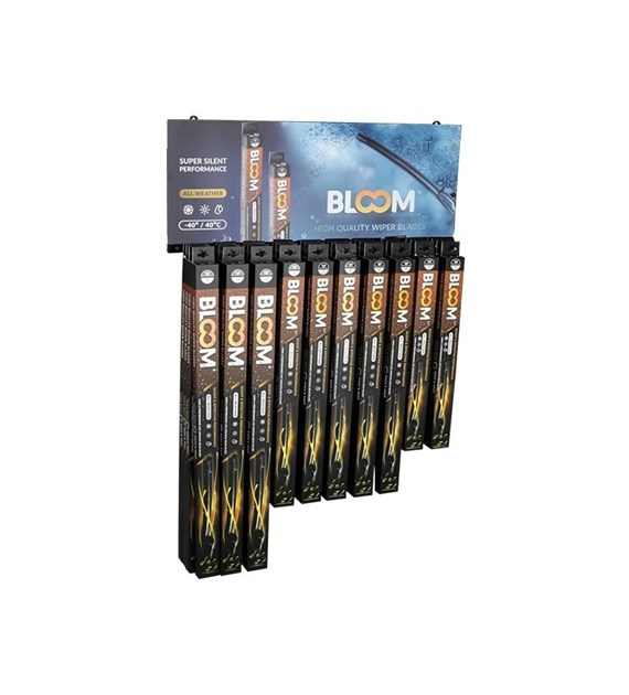 Set Flachwischerblätter BLOOM U, 40-tlg. + Hängedisplay