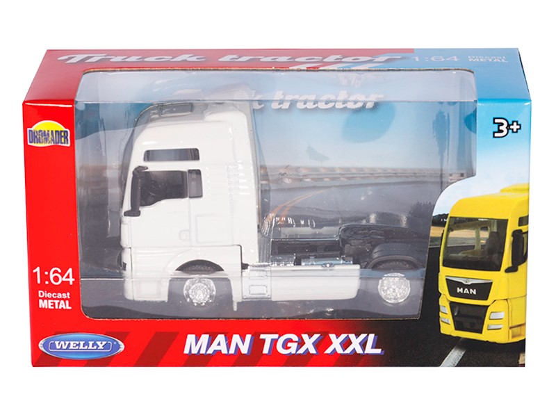 Model 1:64, MAN TGX XXL, tractor, white - carmotion.pl platform
