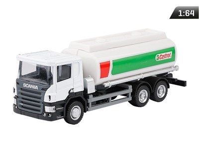 Model 1:64, SCANIA P-Series, cysterna Castrol, biała