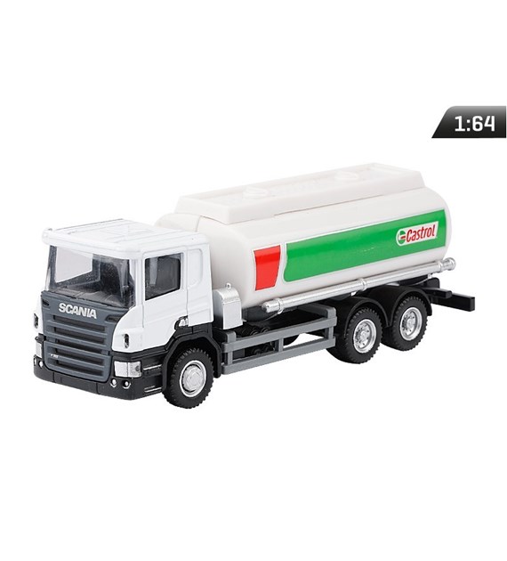 Modell 1:64, SCANIA P-Serie, Tankwagen Castrol, weiß