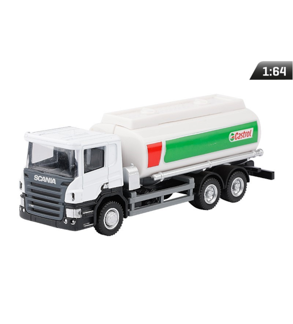 Modell 1:64, SCANIA P-Serie, Tankwagen Castrol, weiß