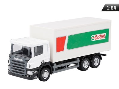 Model 1:64, SCANIA P-Series, ciężarówka Castrol, biała