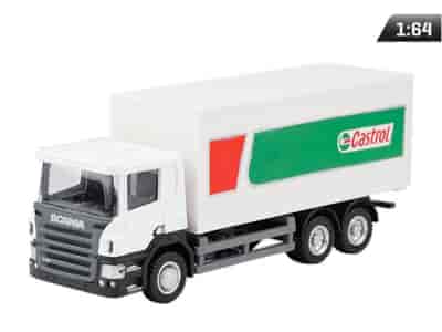 Modell 1:64, SCANIA P-Serie, Castrol LKW, weiß