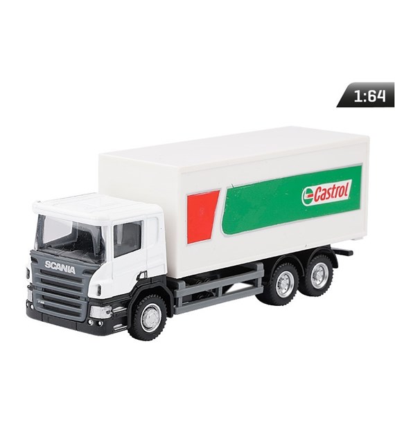 Model 1:64, SCANIA P-Series, ciężarówka Castrol, biała