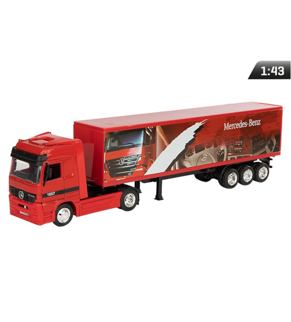 Model 1:43, Truck Mercedes z naczepą, czerwony