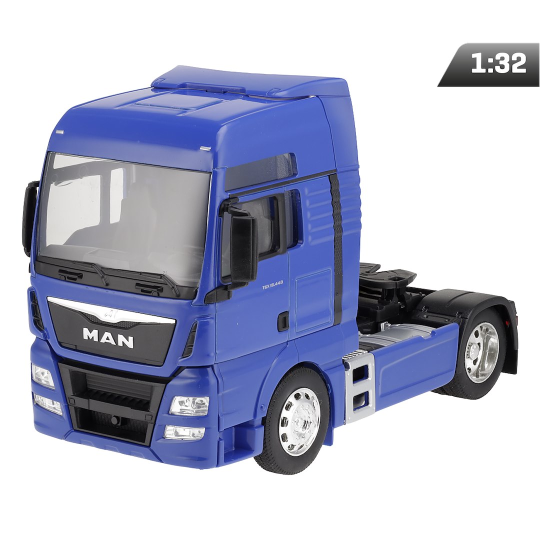Model 1:32, MAN TGX XXL, ciągnik dwuosiowy, niebieski