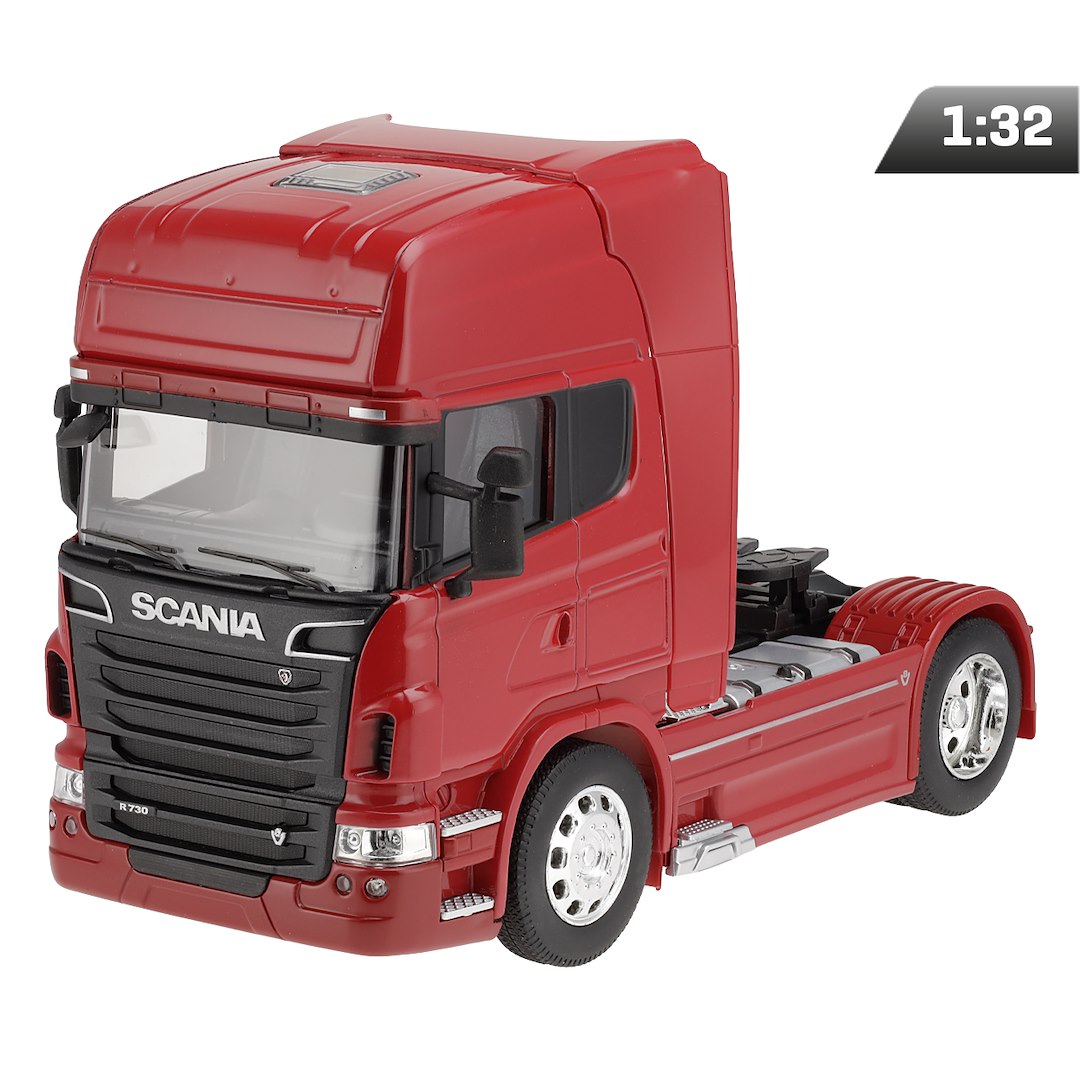 Model 1:32, SCANIA V8 R730, ciągnik dwuosiowy, czerwony
