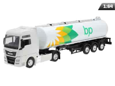Modèle 1:64, MAN TGX XXL, tracteur blanc, camion-citerne BP