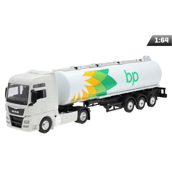 Modèle 1:64, MAN TGX XXL, tracteur blanc, camion-citerne BP