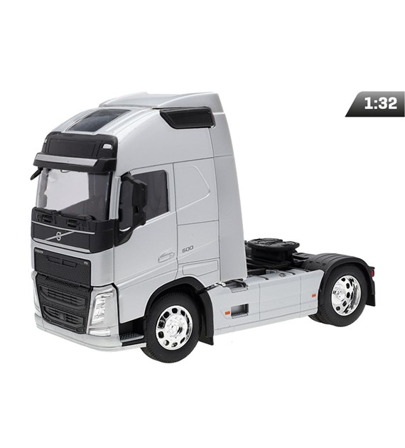 Modell 1:32, VOLVO FH, silberner Traktor