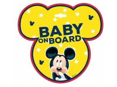 Baby on Board-Schild, Mickey
