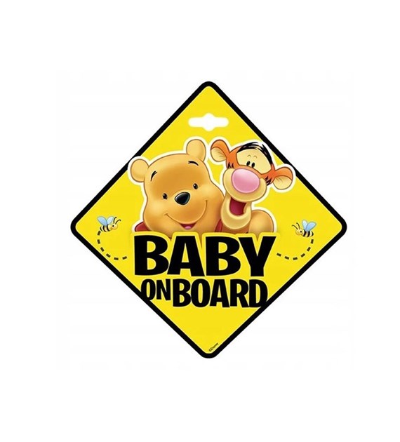 Baby On Board sign, Winnie the Pooh