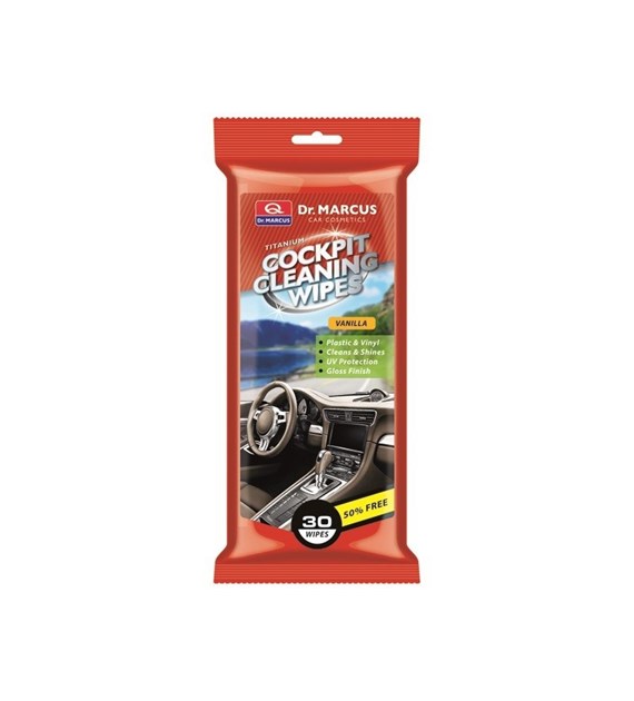 Cockpit wipes, Vanilla, 30 pcs