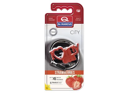 Air freshener City, I love my car, Strawberries