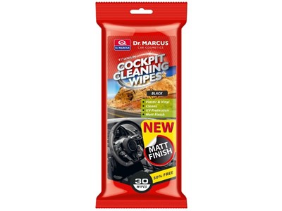 Cockpit wipes Matt Finish, Black 30 pcs 