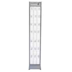 Ekspozytor stojący wąski, siatka 34x170 cm, wys. całkowita 185 cm
