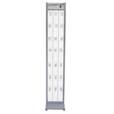 Ekspozytor stojący wąski, siatka 34x170 cm, wys. całkowita 185 cm