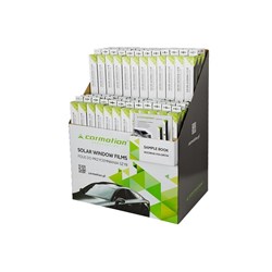 Pakiet 96 szt. folii do przyciemniania szyb + ekspozytor + wzornik kolorów