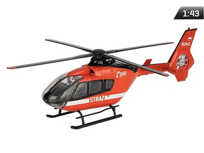 Model 1:43, Helikopter Straż EC-135, czerwony