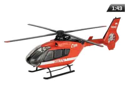 Model 1:43 Helikopter Straż EC-135, czerwony