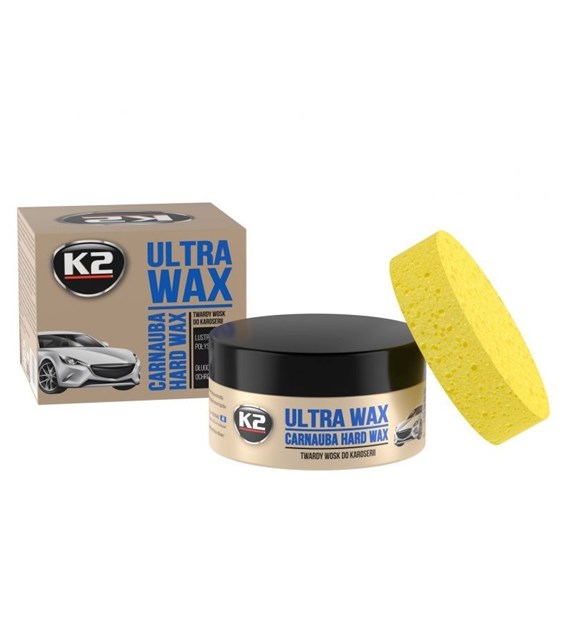 ULTRA WAX Hard carnauba wax with sponge, 250 g