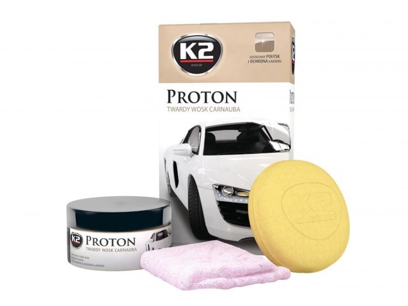 PROTON Twardy wosk Carnauba, 200g + aplikator + mikrowłókno