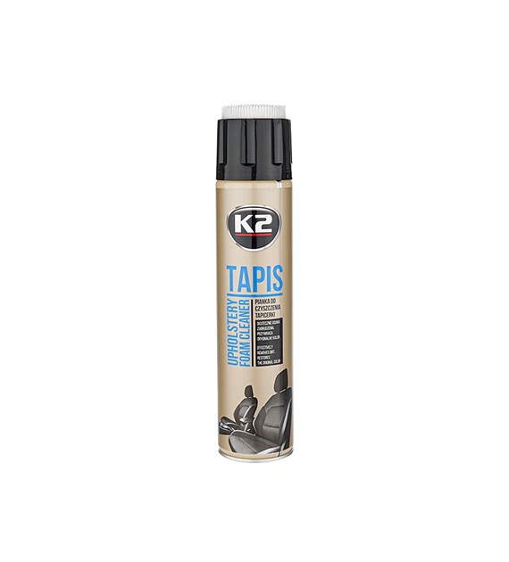 K2 TAPIS Mousse nettoyante de sellerie + brosse, 600 ml