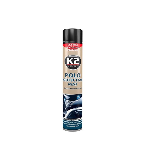 POLO PROTECTANT MAT Mousse nettoyante pour tableau de bord, 750 ml, Noir (K2-10000BL)