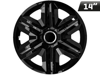 Wheel covers FAST black lacquered   + ring 14  , 4 pcs 