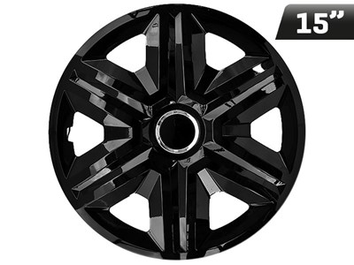 Wheel covers FAST black lacquered   + ring 15  , 4 pcs 