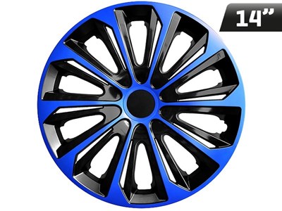 Wheel covers  STRONG DUOCOLOR blue - black 14  , 4 pcs 
