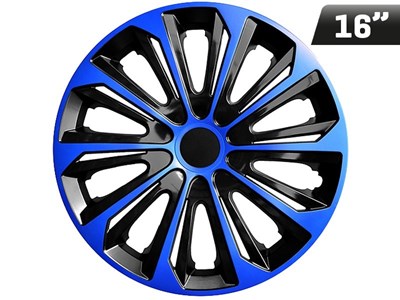 Wheel covers  STRONG DUOCOLOR blue - black 16  , 4 pcs 