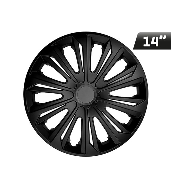Wheel covers  STRONG black MAT 14  , 4 pcs 