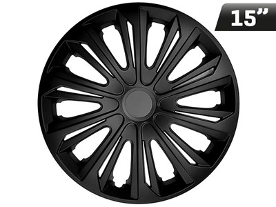 Wheel covers  STRONG black MAT 15  , 4 pcs 
