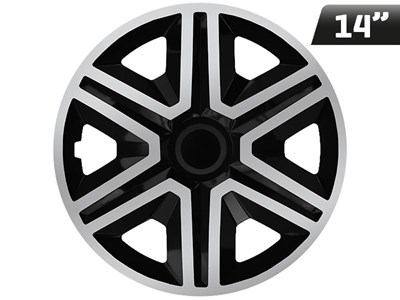 Wheel covers  ACTION DOUBLECOLOR silver - black 14  , 4 pcs 