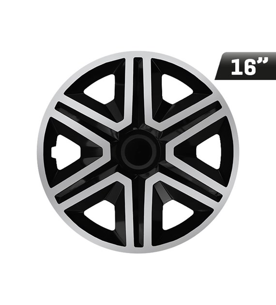 Wheel covers  ACTION DOUBLECOLOR silver - black 16  , 4 pcs 
