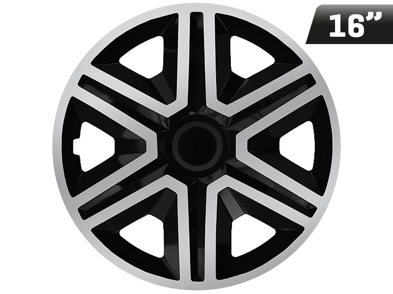 Wheel covers  ACTION DOUBLECOLOR silver - black 16  , 4 pcs 