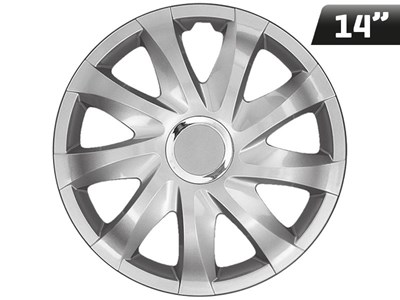 Wheel covers  DRIFT silver laquered + ring 14  , 4 pcs 