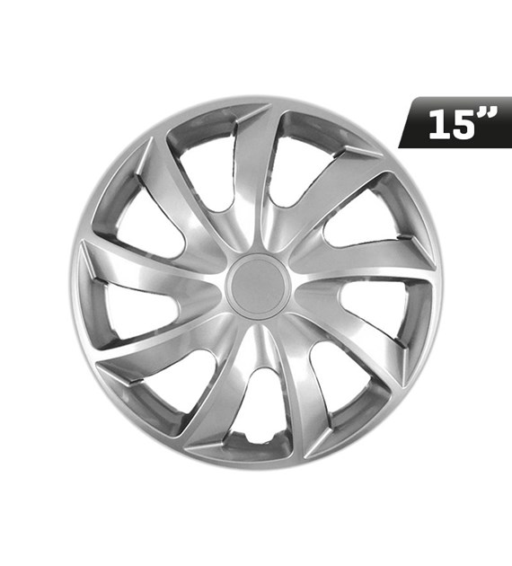 Wheel covers QUAD silver 15  , 4 pcs 