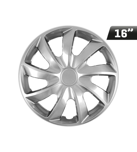 Wheel covers  QUAD silver 16  , 4 pcs 