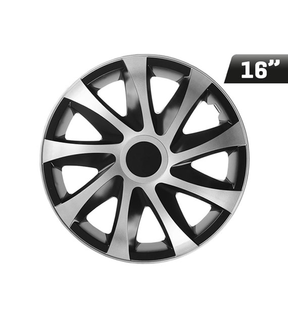 Wheel covers  DRACO CS silver - black 16  , 4 pcs 