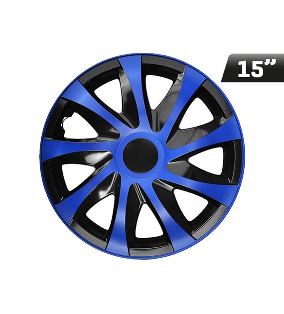 Wheel covers  DRACO CS blue - black 15  , 4 pcs 