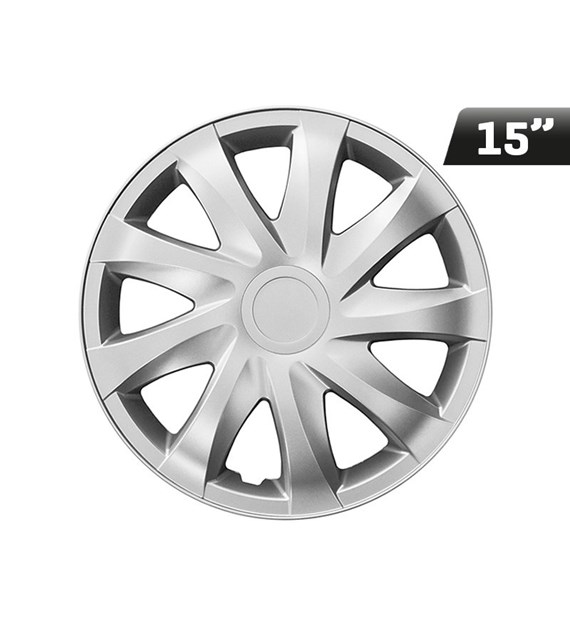 Wheel covers  DRACO silver 15  , 4 pcs 