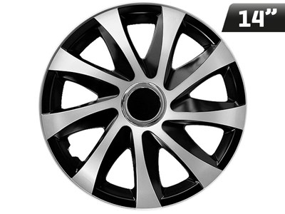 Wheel covers  DRIFT EXTRA silver - black 14  , 4 pcs 