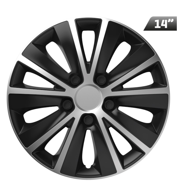 Radkappen Rapide silver / black 14 , 4 Stk.