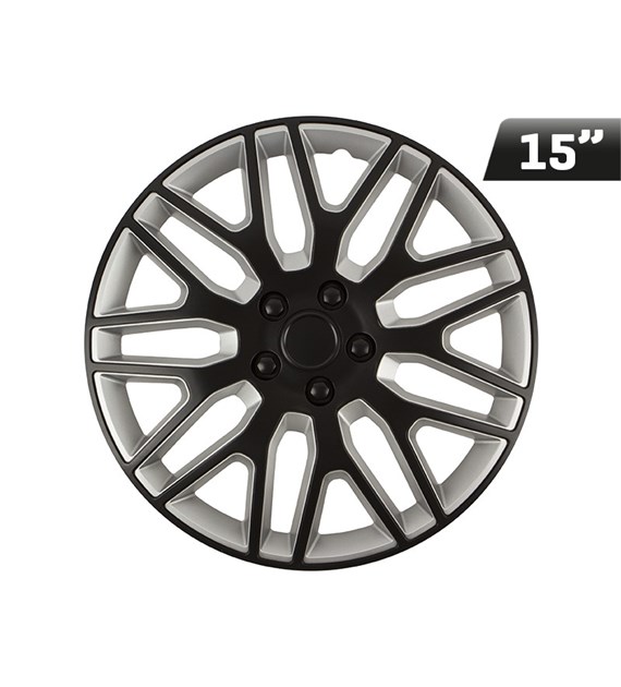 Wheel cover  Dakar black / silver 15  , 1 pc